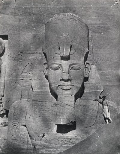 Estatua colosal de Ramsés II en Abu Simbel, 1850 de Maxime Du Camp